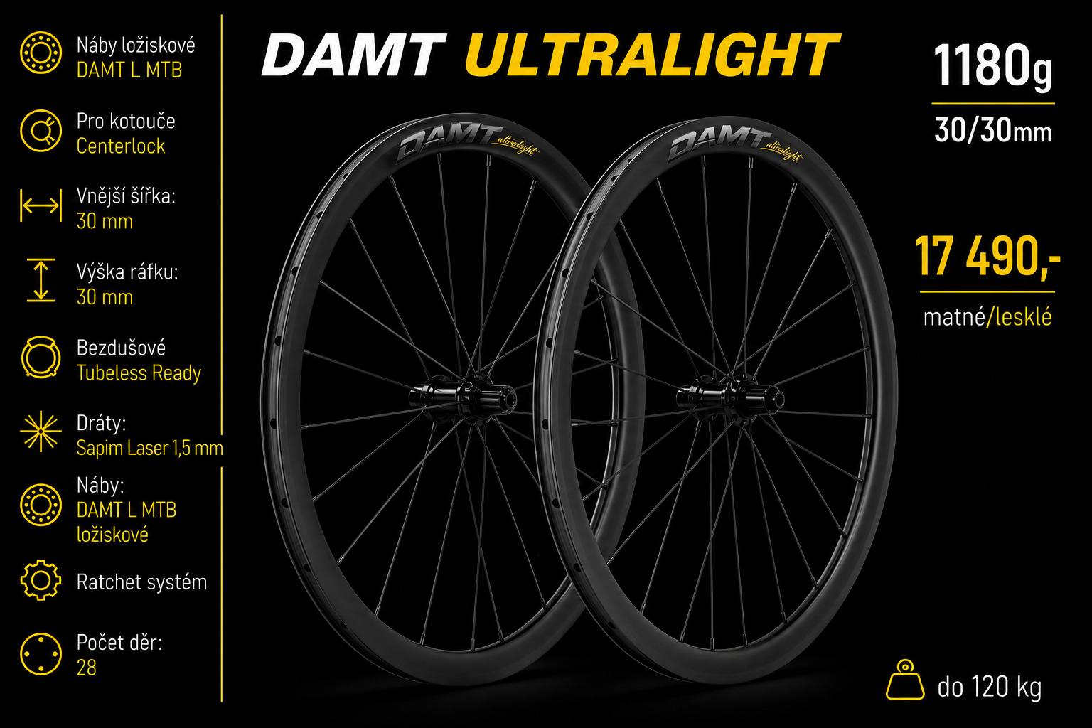 DAMT Ultralight MTB 1180 g