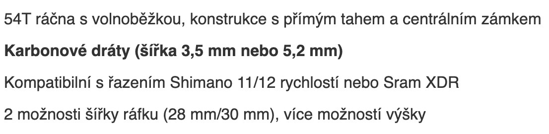 Technická data DAMT EXE